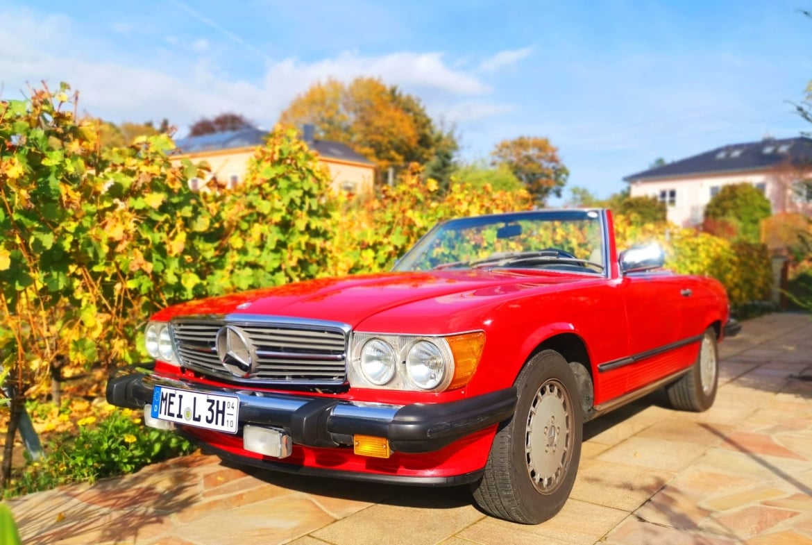 Oldtimer Ford Mustang Hochzeitsauto