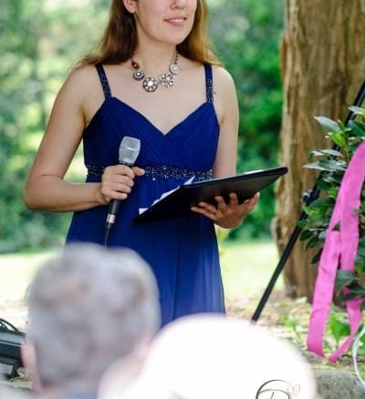 Hochzeitssängerin Tanja Hamleh zur Trauzeremonie
