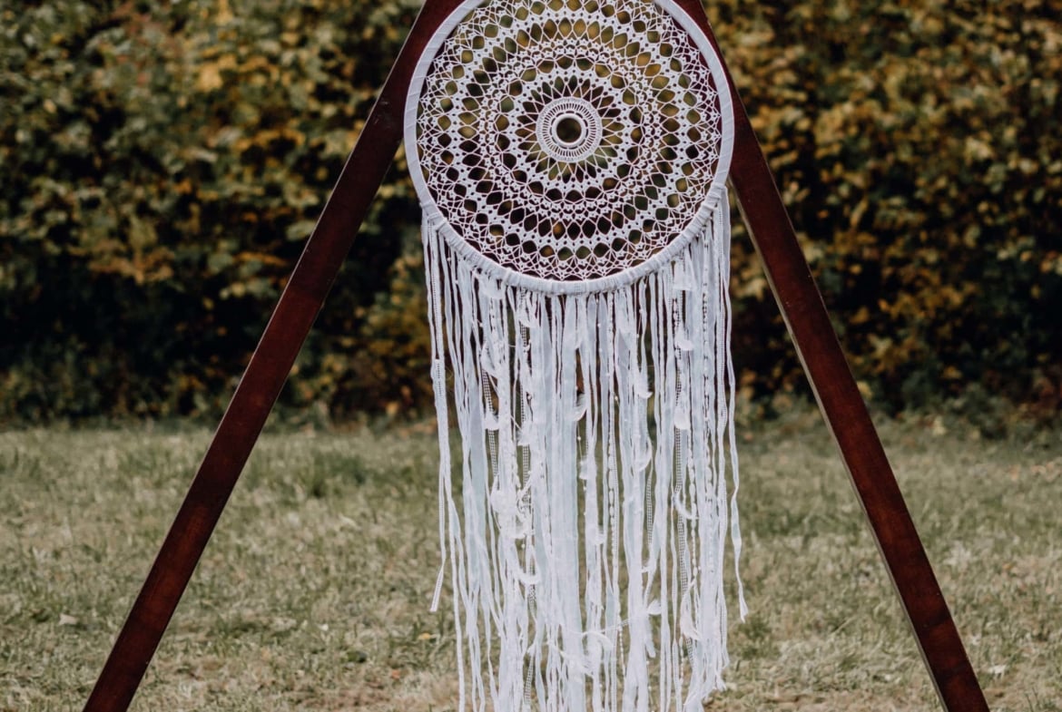 Traumfänger Hochzeitsdekorationen, Traubogen im Boho Stil