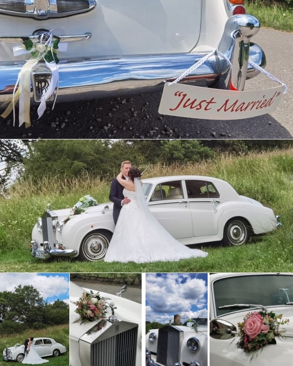 Hochzeitsautos in weiss – London Taxi – Wedding Rolls Royce