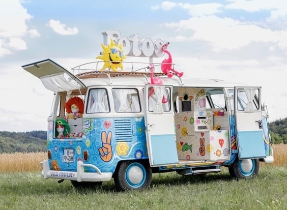 Rollende Fotobox im VW Bulli T1