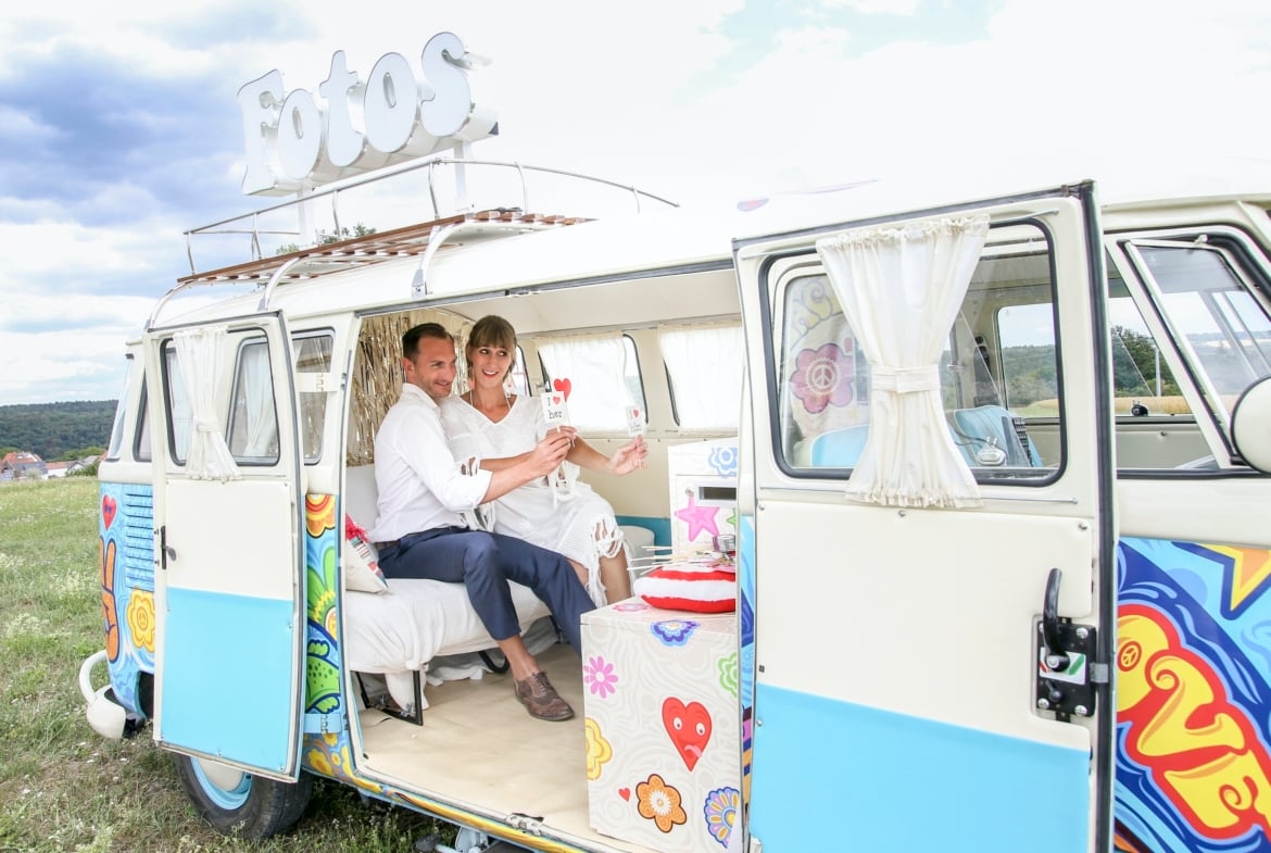Rollende Fotobox im VW Bulli T1