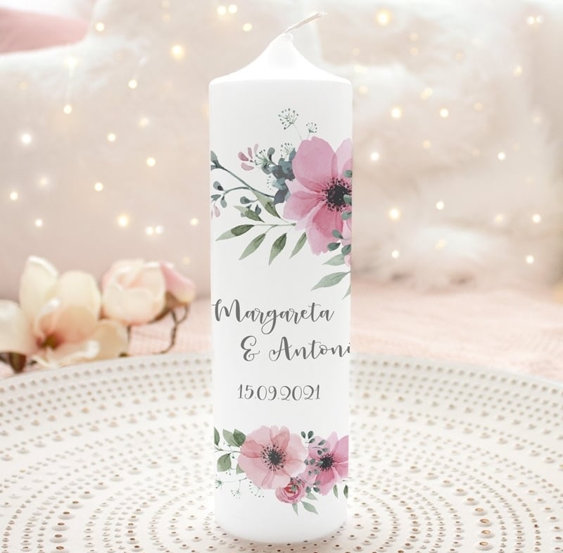 Personalisierte Hochzeitskerzen von Liluna Kerzen & Geschenke