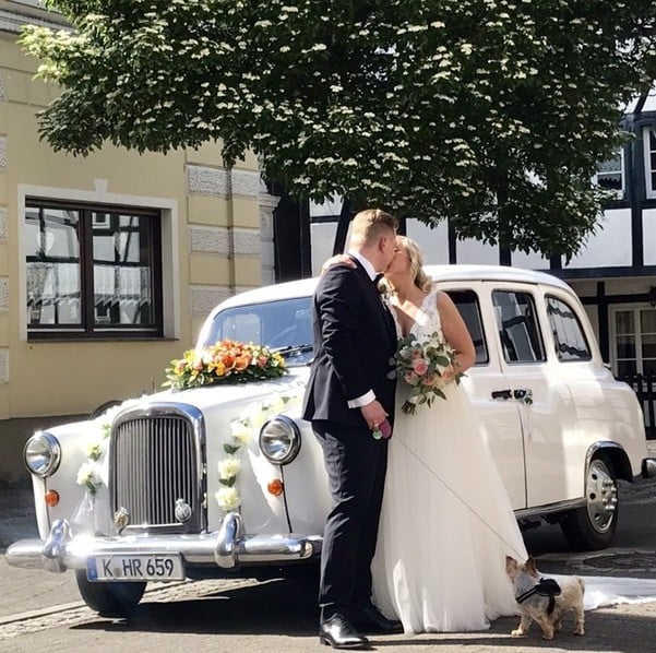 Hochzeitsautos in weiss – London Taxi – Wedding Rolls Royce