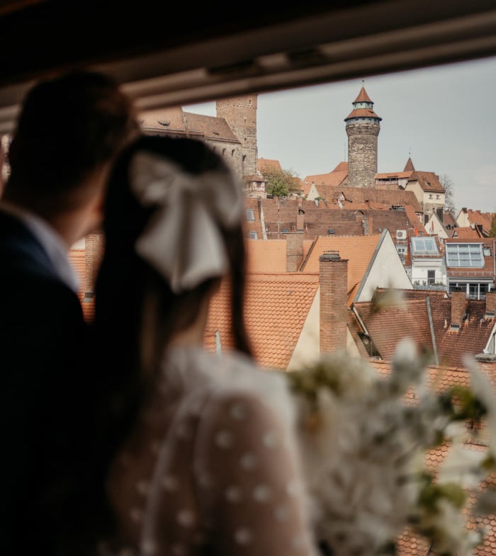 Hochzeit mit Blick auf die Nürnberger Burg