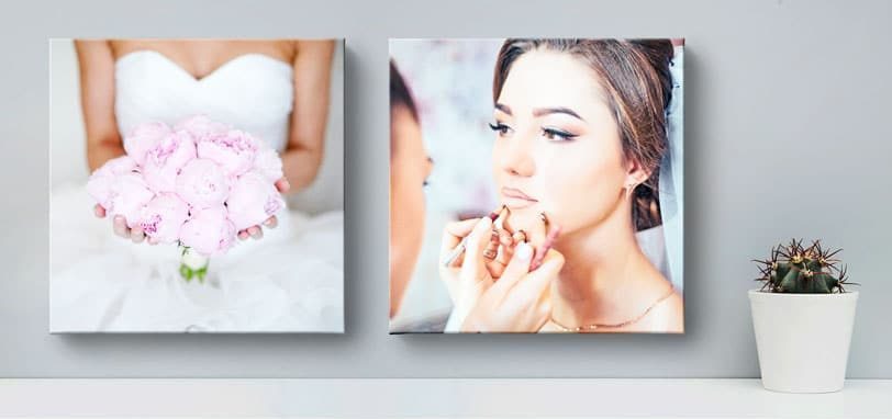 Hochzeitsfotos auf Fotoleinwand