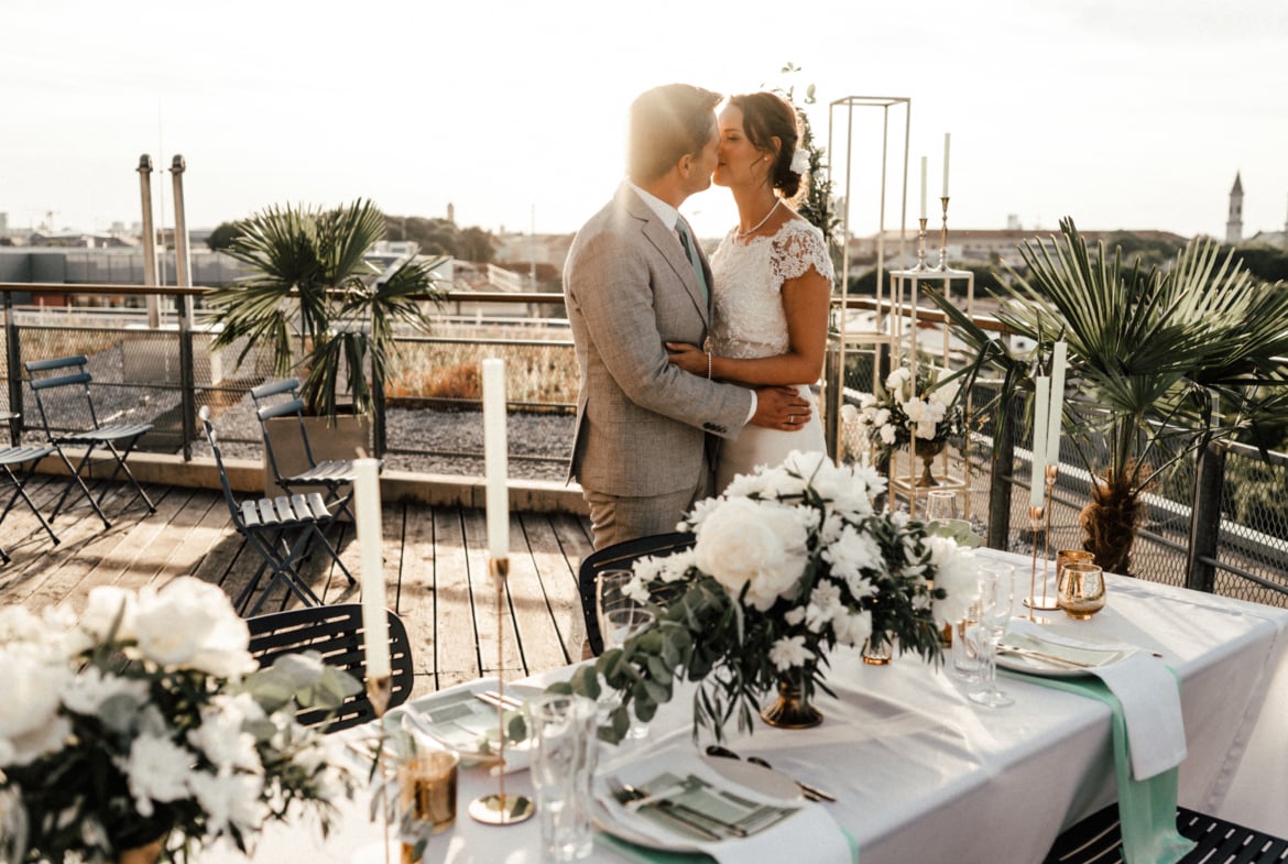Heiraten am Eisbach mit wunderschöner Dachterrasse
