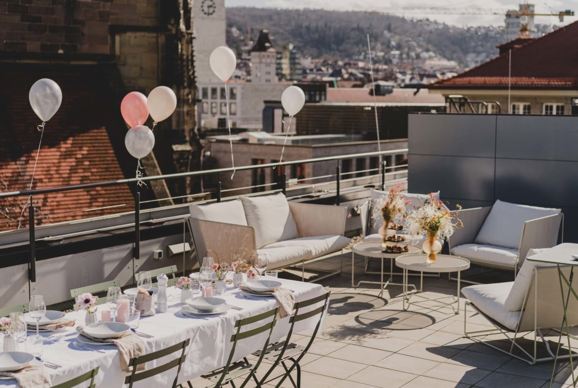 Heiraten am Schillerplatz mit wunderschöner Dachterrasse
