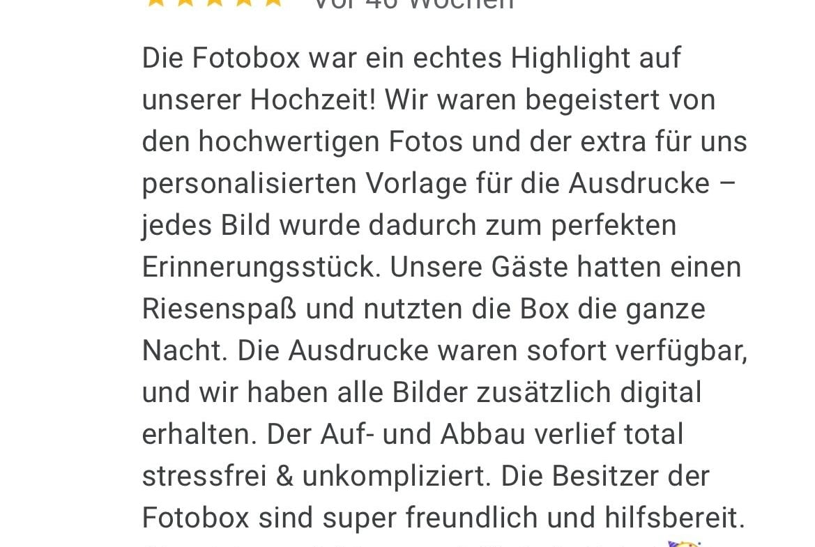 Premium Fotobox Ulm – Sofortdruck, Layout & Fotobuch