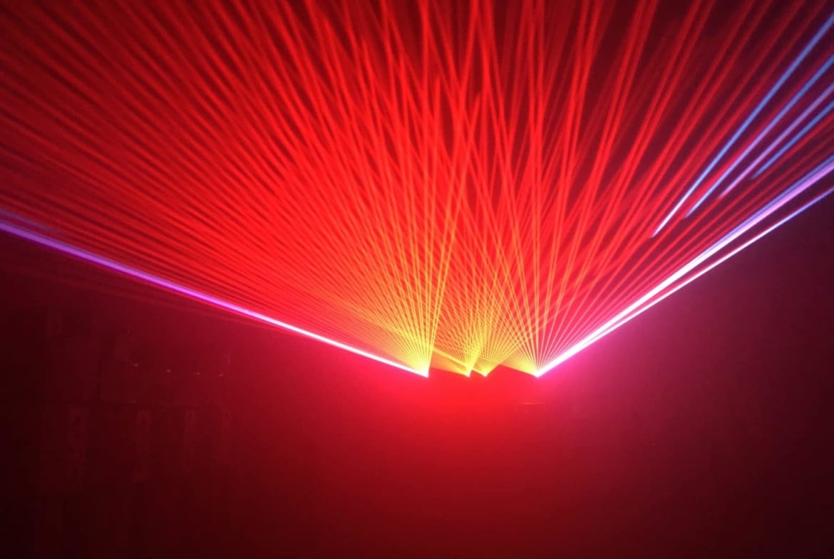 Lasershow zur Hochzeit von PTC Laser