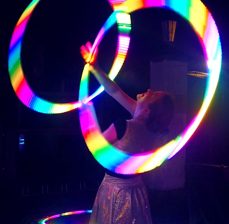 LED SHOW Hula Hoop Hochzeit Event Geburtstag Firmenfeier