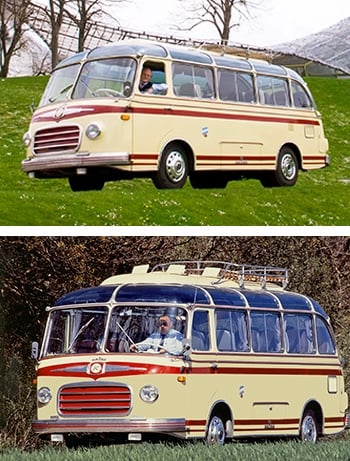 Ein Hochzeitsbus oder Hochzeitsauto von Apollo Oldtimer