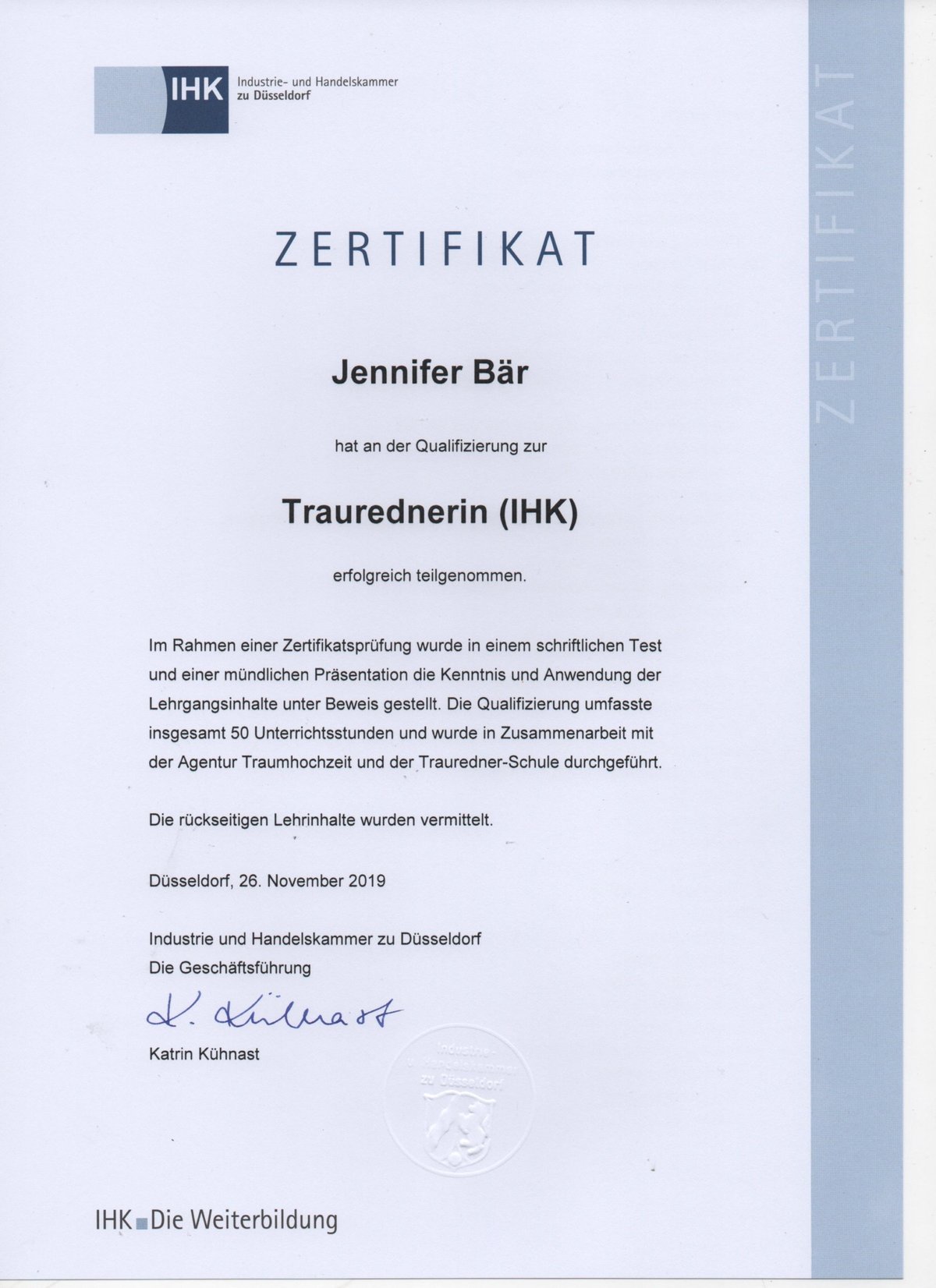 Zertifikat-IHK