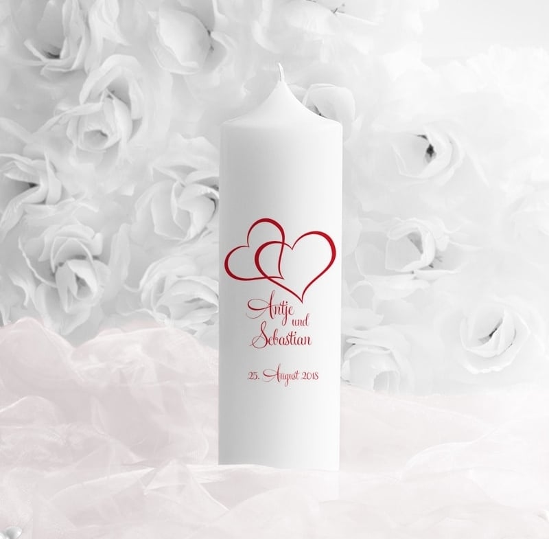 Personalisierte Hochzeitskerzen von Liluna Kerzen & Geschenke