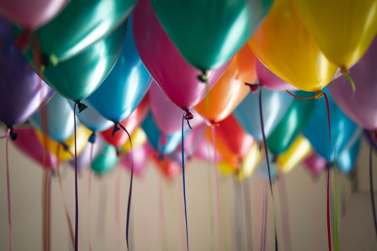 metallic Luftballons