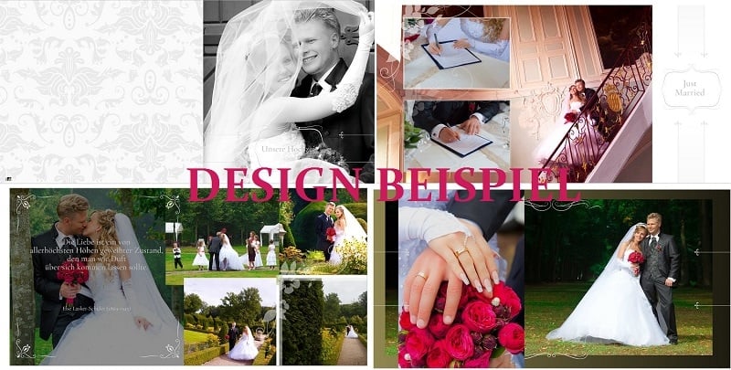 Fotobuch Design Gestaltungsservice für Ihre Hochzeitsbilder