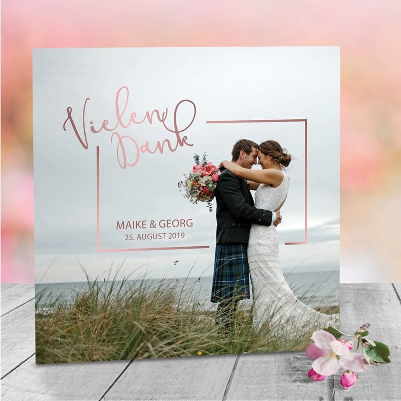 danksagung hochzeit golden rose