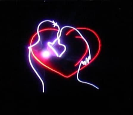 Lasershow zur Hochzeit von PTC Laser