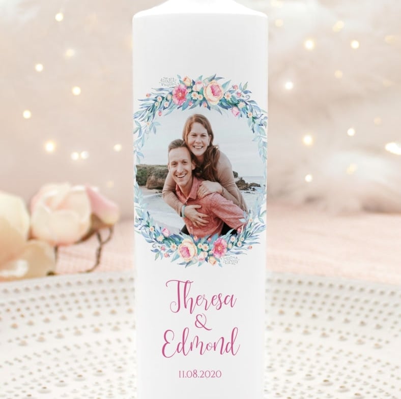 Personalisierte Hochzeitskerzen von Liluna Kerzen & Geschenke