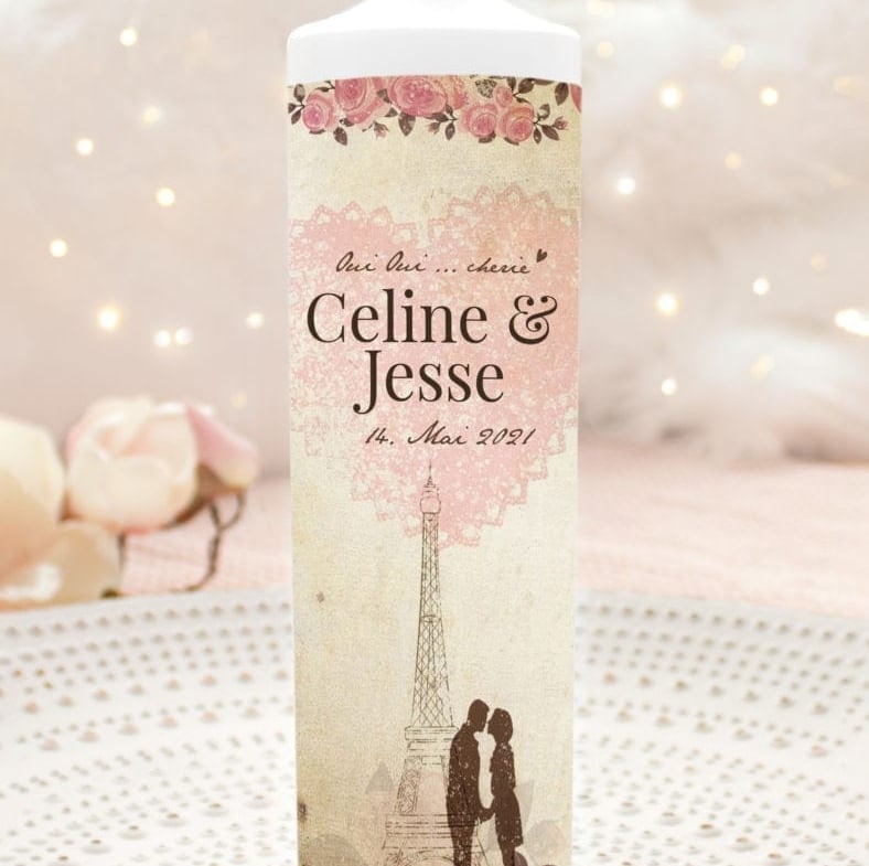 Personalisierte Hochzeitskerzen von Liluna Kerzen & Geschenke