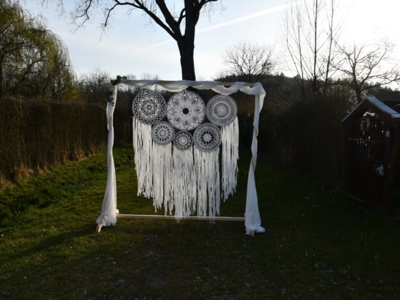 Traumfänger Hochzeitsdekorationen, Traubogen im Boho Stil