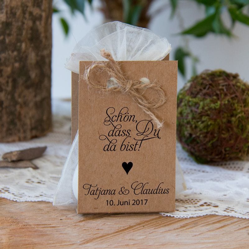 Vintage Banderole als Gastgeschenk