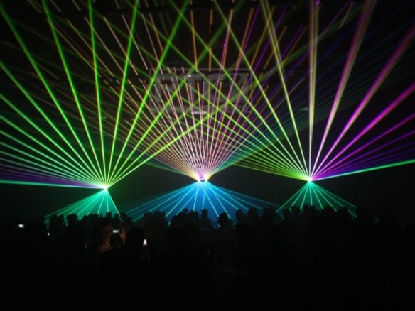 Lasershow zur Hochzeit von PTC Laser