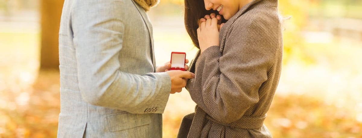 Heiratsantrag im Freien