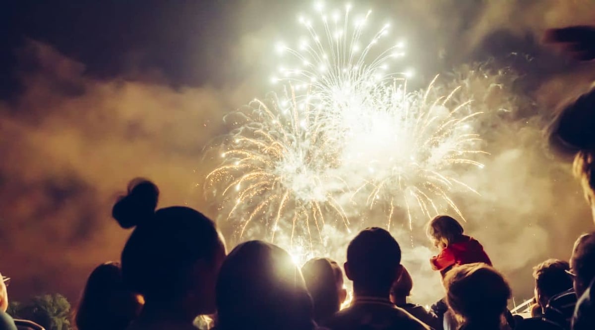 Feuerwerk bei Nacht