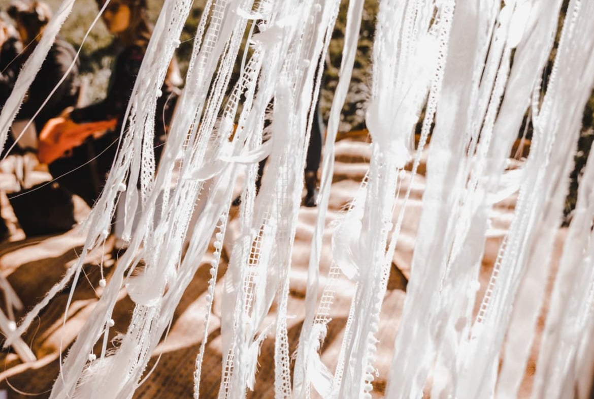 Traumfänger Hochzeitsdekorationen, Traubogen im Boho Stil