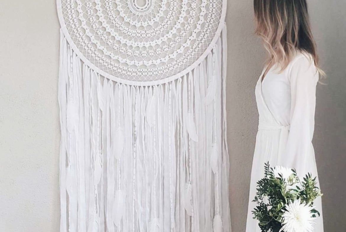 Traumfänger Hochzeitsdekorationen, Traubogen im Boho Stil